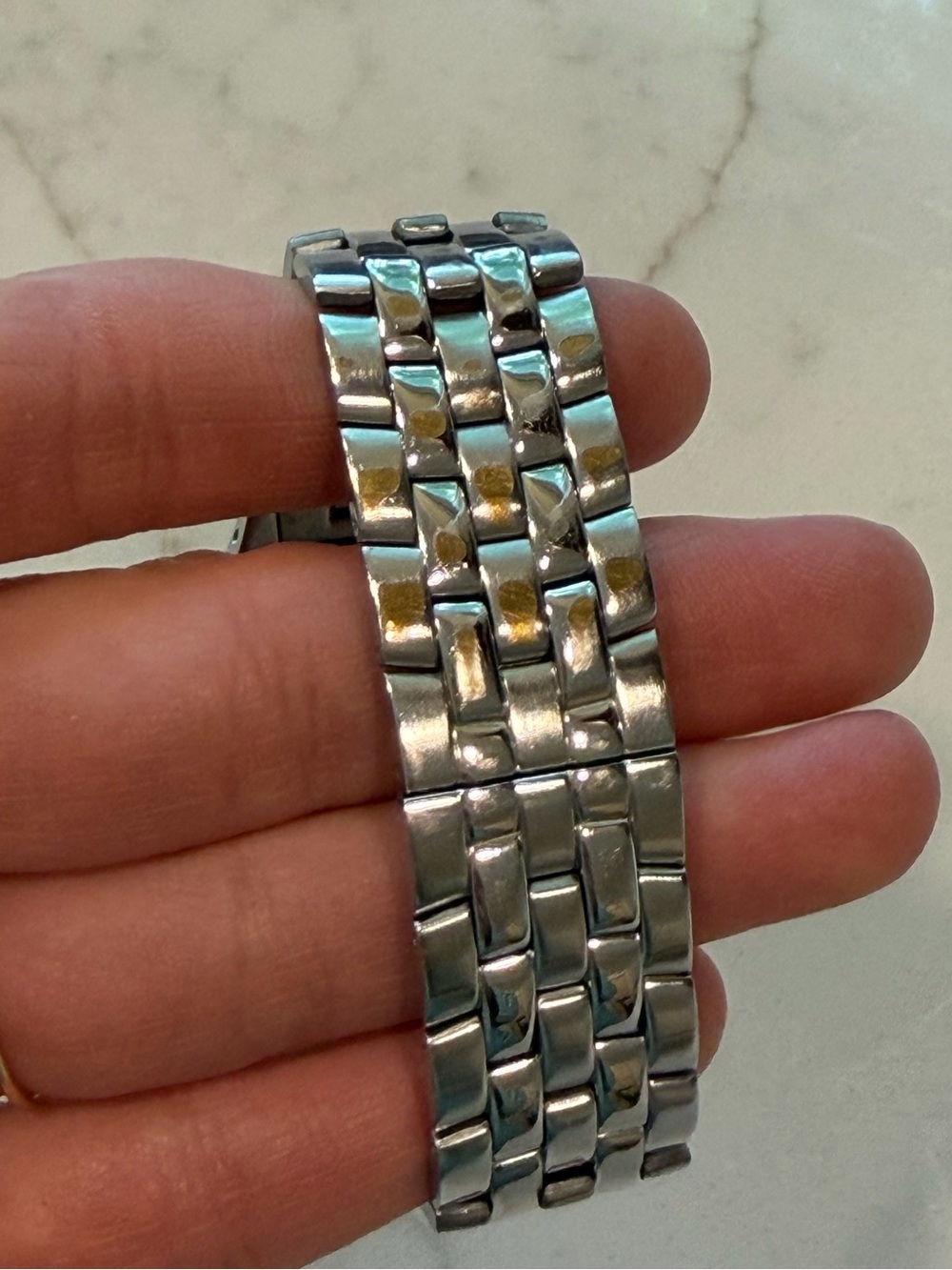 Jules Jurgensen Classic Square Watch in Silver with Diamond Bezel - Picture 4 of 10